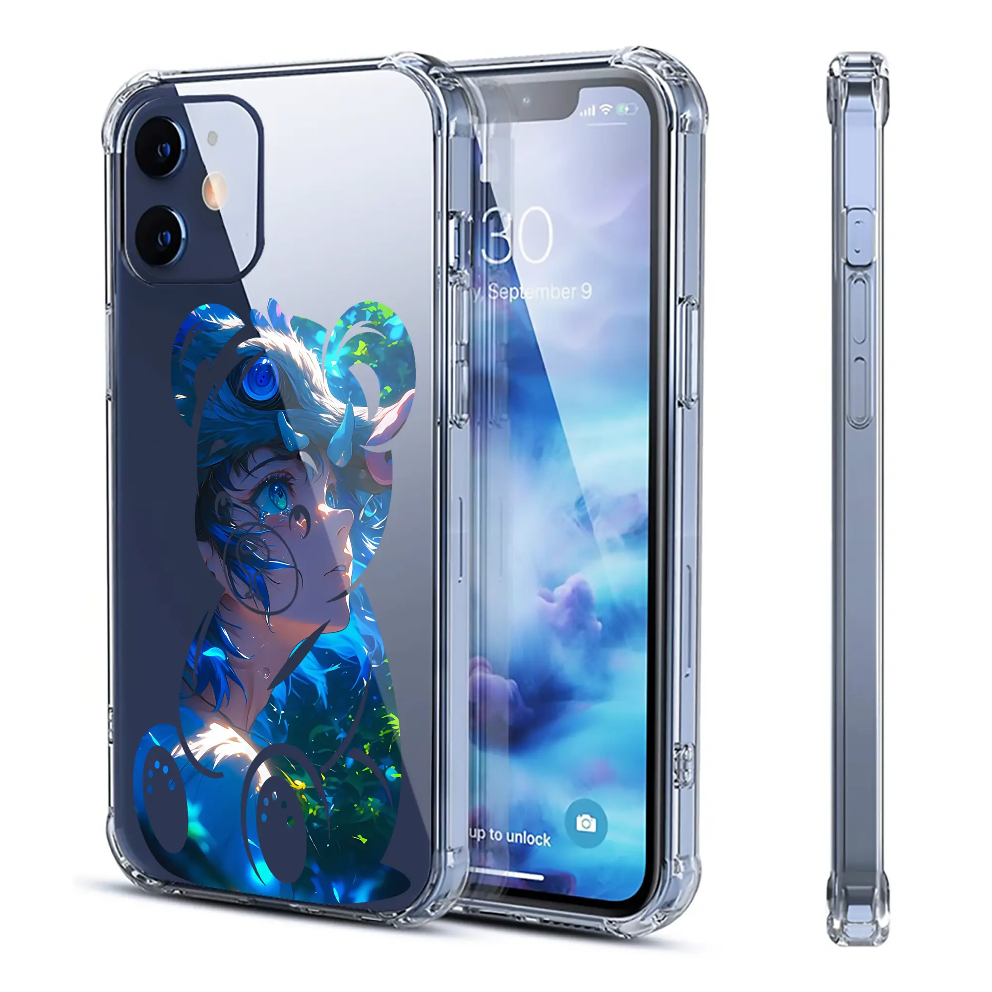 鬼滅の刃 グッズ,嘴平 伊之助 - IPhone 12シリーズ対応 ・ 透明スマホケース ・ クリアソフトケース ・ TPU素材 ・ 耐衝撃 ・ 高密着 ・ 防汚 防指紋 ・ 簡単着脱